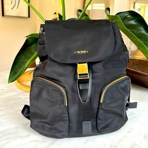 Tumi black travel backpack